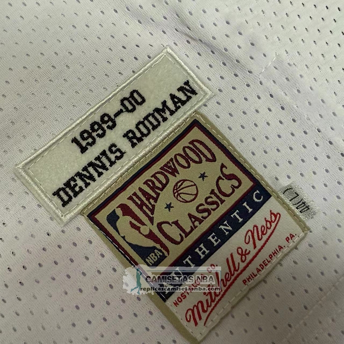 Camiseta Dallas Mavericks Dennis Rodman NO 69 Mitchell & Ness 1999-20 Blanco